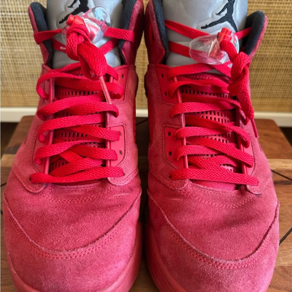 5’s Jordan Red Suede Men’s 13 - Picture 2 of 15